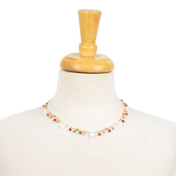 Alternate image for 14k Gold-Plated Multi-Gemstone Necklace and Earrings Set Drops of Glamour