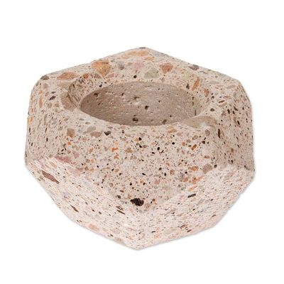 Alternate image for Hexagonal Rustic Recycled Stone Decorative Flower Pot Modern Hexagon
