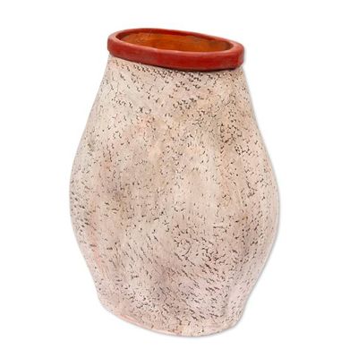 Alternate image for Mexican Archaeological Ceramic Vase Crafted by Hand Maya King of Palenque