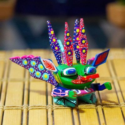 Alternate image for Colorful Alebrije Figurine from Mexico Crazy Martian
