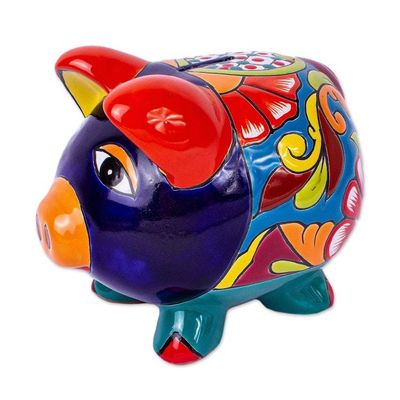 Alternate image for Talavera-Style Ceramic Decorative Accent Wealthy Piggy