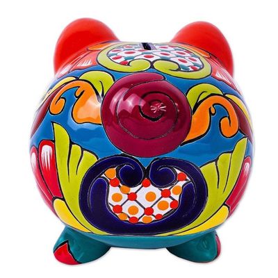 Alternate image for Talavera-Style Ceramic Decorative Accent Wealthy Piggy