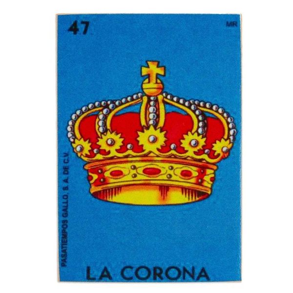 Alternate image for Mexican Wood Magnet with Crown Decoupage Majestic Land