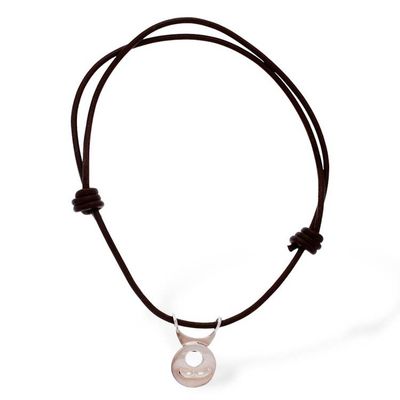 Alternate image for Taxco Sterling Silver Aquarius Pendant Necklace from Mexico Aquarius Moon