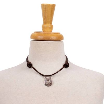 Alternate image for Taxco Sterling Silver Aquarius Pendant Necklace from Mexico Aquarius Moon