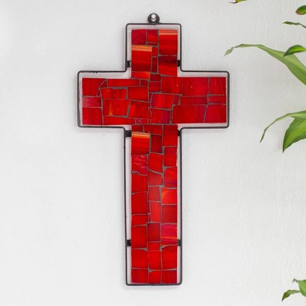 Alternate image for Stained glass cross Love