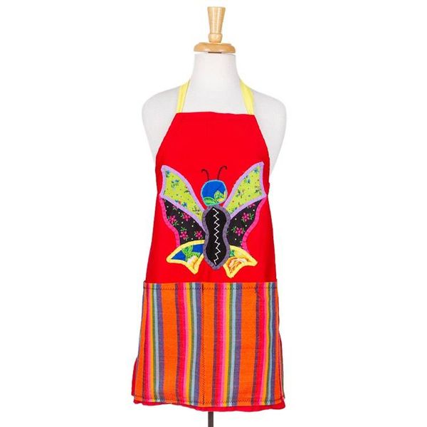 Alternate image for Butterfly-Themed Gabardine Cotton in a Ruby Hue Ruby Changes