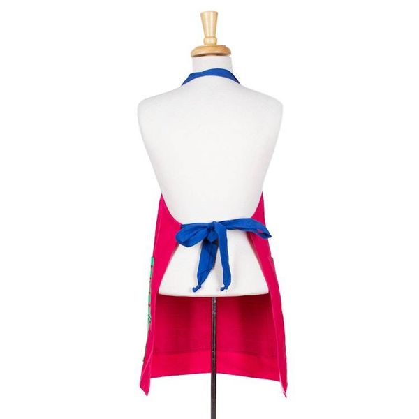 Alternate image for Rooster-Themed Gabardine Cotton in a Carmine Hue Carmine Morning Chant