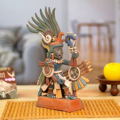 Primary image for Mexican Aztec War God Archaeological Ceramic Sculpture Huitzilopochtli