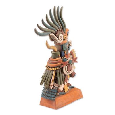 Alternate image for Mexican Aztec War God Archaeological Ceramic Sculpture Huitzilopochtli