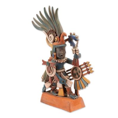 Alternate image for Mexican Aztec War God Archaeological Ceramic Sculpture Huitzilopochtli