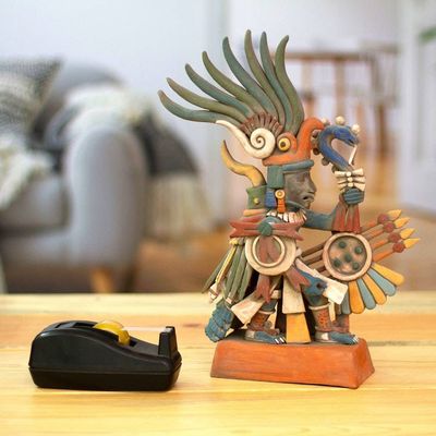 Alternate image for Mexican Aztec War God Archaeological Ceramic Sculpture Huitzilopochtli