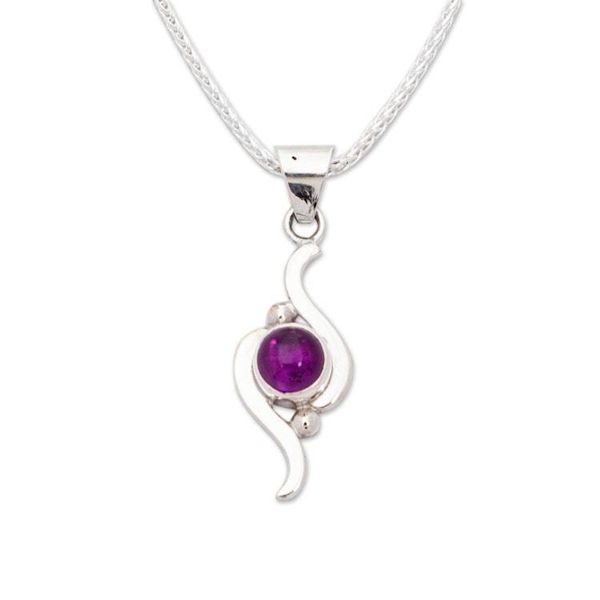 Alternate image for Amethyst pendant necklace Flow