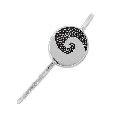 Alternate image for Spiral Motif Sterling Silver Bookmark from Mexico Wave of Stories