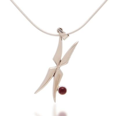 Alternate image for Garnet pendant necklace Fairy Wings