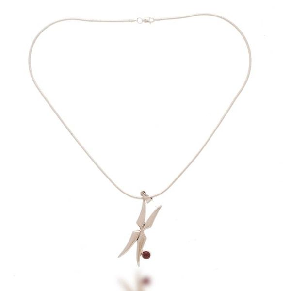 Alternate image for Garnet pendant necklace Fairy Wings