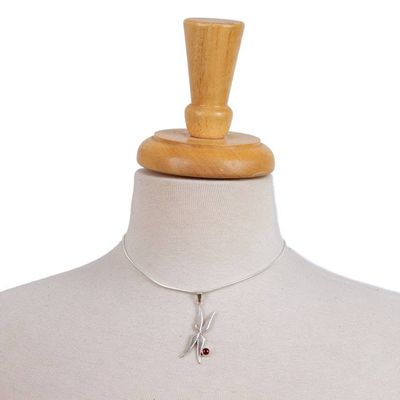 Alternate image for Garnet pendant necklace Fairy Wings