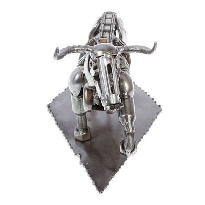 Alternate image for Rustic Recycled Metal Bull Sculpture Rustic Bull