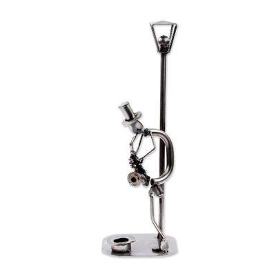 Alternate image for Auto Part and Recycled Metal Musician Sculpture Sax on the Corner