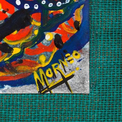 Alternate image for Traditional Expressionist Watercolor Alebrije Rhino Painting Rhino Alebrije