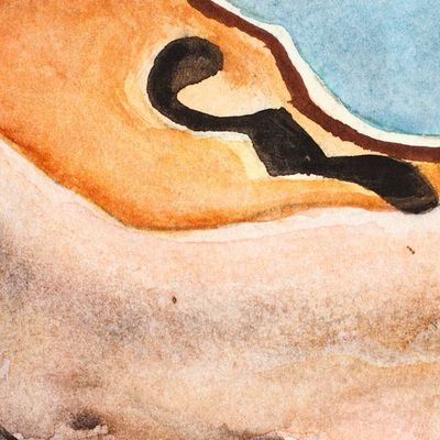Alternate image for Stretched Expressionist Painting of Nude Woman and Cello Woman on an Instrument