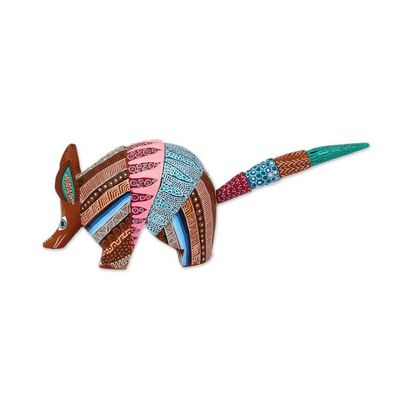 Alternate image for Handcrafted Copal Wood Alebrije Armadillo Figurine Enchanting Armadillo