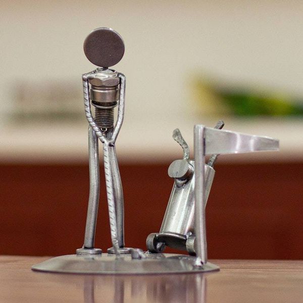 Alternate image for Rustic Golfer Eco Friendly Auto Part Sculpture Rustic Golf Tourney