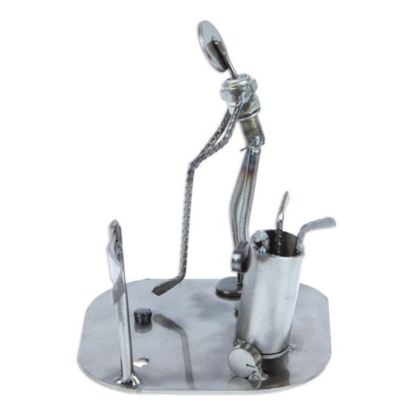 Alternate image for Rustic Golfer Eco Friendly Auto Part Sculpture Rustic Golf Tourney