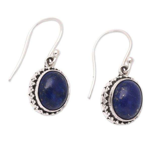 Alternate image for Polished Classic Lapis Lazuli Dangle Earrings from Bali Royal View