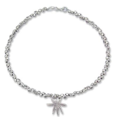 Alternate image for Hand Made 950 Silver Beaded Bracelet Forest