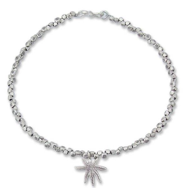 Alternate image for Hand Made 950 Silver Beaded Bracelet Forest