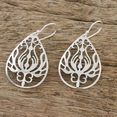 Alternate image for Openwork Sterling Silver Dangle Earrings from Thailand Life Grows