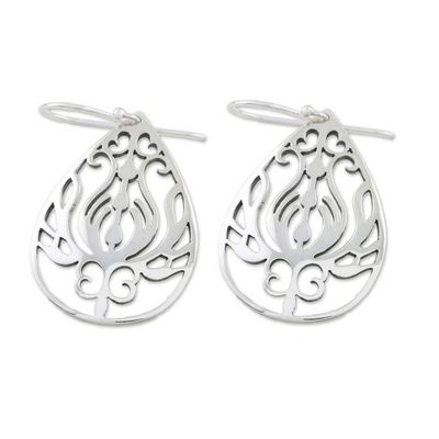 Alternate image for Openwork Sterling Silver Dangle Earrings from Thailand Life Grows