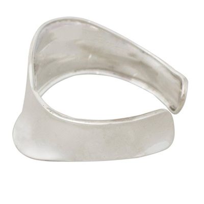 Alternate image for Sterling silver cuff bracelet Silver Ribbon
