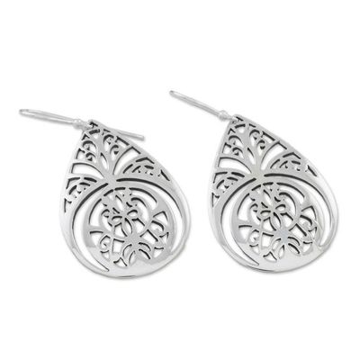 Alternate image for Sterling Silver Dangle Earrings Crafted in Thailand Merry Bloom