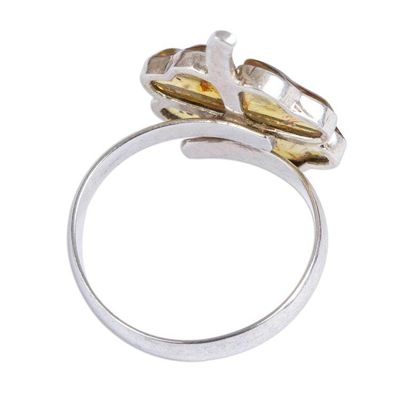 Alternate image for Amber Four-Leaf Clover Cocktail Ring from Mexico Ancient Luck