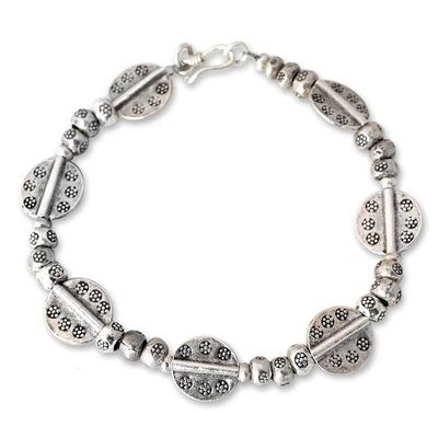 Alternate image for Handcrafted Hill Tribe 950 Silver Bracelet Mystic Origins