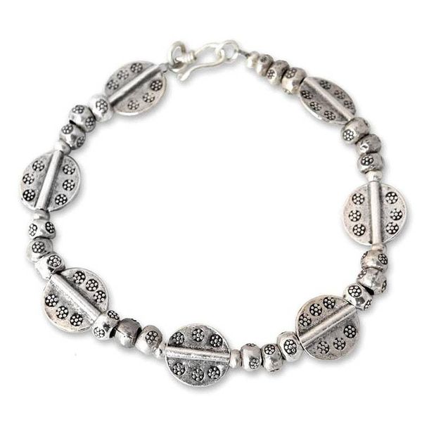 Alternate image for Handcrafted Hill Tribe 950 Silver Bracelet Mystic Origins
