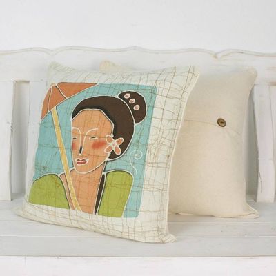 Alternate image for Cotton cushion covers Pair Eastern Women