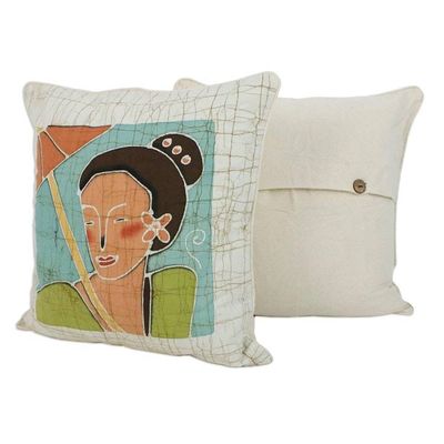 Alternate image for Cotton cushion covers Pair Eastern Women