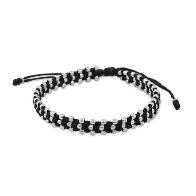 Alternate image for Silver accent wristband bracelet Thai Stars