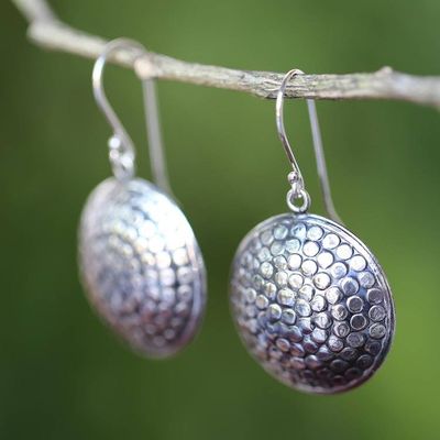 Alternate image for Artisan Crafted 925 Sterling Silver Earrings from Thailand Pollen