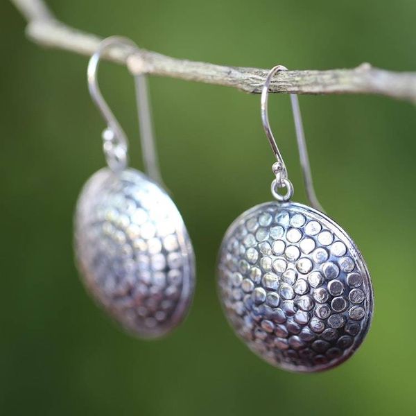 Alternate image for Artisan Crafted 925 Sterling Silver Earrings from Thailand Pollen