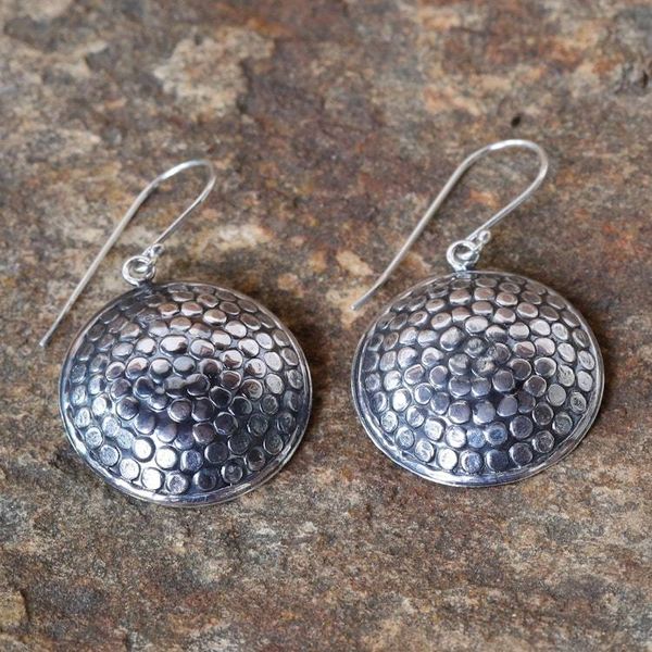 Alternate image for Artisan Crafted 925 Sterling Silver Earrings from Thailand Pollen
