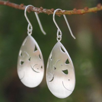 Alternate image for Fair Trade Sterling Silver Dangle Earrings Elephant Cuddles