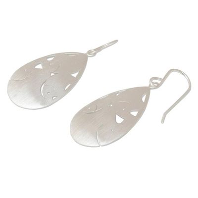 Alternate image for Fair Trade Sterling Silver Dangle Earrings Elephant Cuddles
