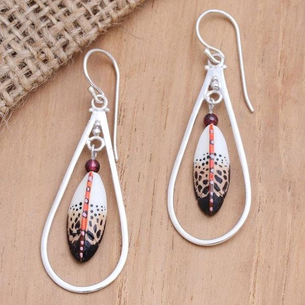 Alternate image for Artisan Crafted Garnet Dangle Earrings Flock Together