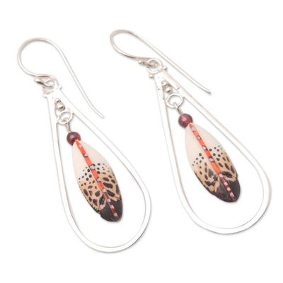 Alternate image for Artisan Crafted Garnet Dangle Earrings Flock Together