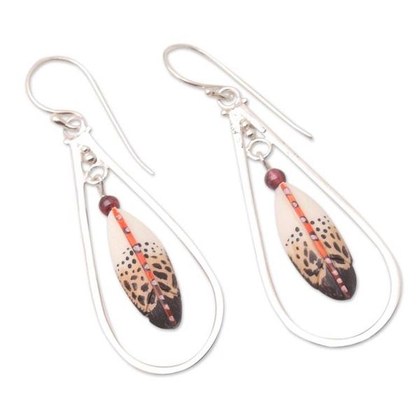 Alternate image for Artisan Crafted Garnet Dangle Earrings Flock Together
