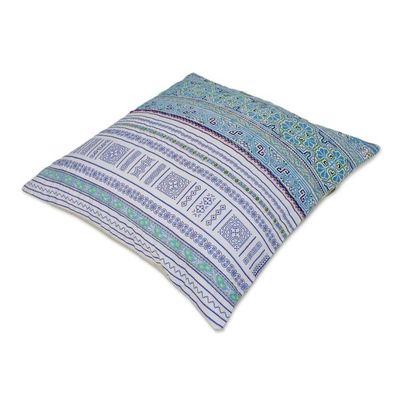 Alternate image for Cotton Blend Cushion Covers Woven by Hmong Artisans Pair Hmong Sky